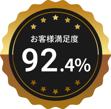 お客様満足度92.4%